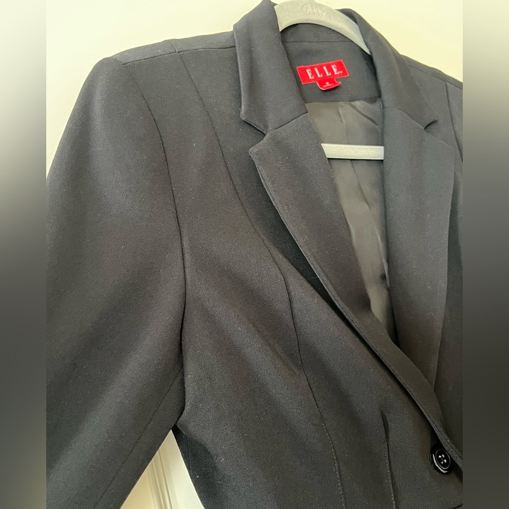 Elle Rich Black Tailored Blazer Jacket Women’s size 6 - Picture 6 of 14